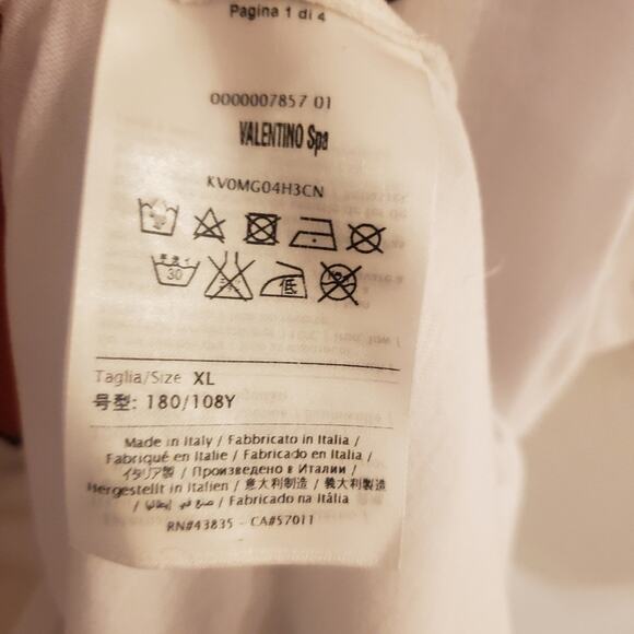 EUC RARE! Men's Valentino Super H Tee, White with Superman Style logo. Size XL - Picture 8 of 10